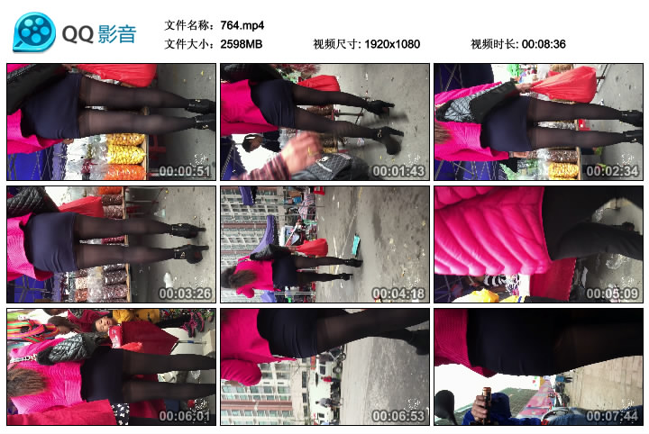精选街拍视频 No.336 JACK大师作品 性感黑丝超短包臀裙少妇 [MP4-2.53GB]