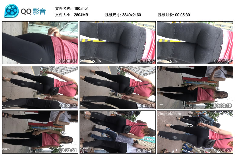 精选街拍视频 No.691 欧阳幽明作品 极品黑色紧身软体裤MM - 2 [1V-2.73GB]